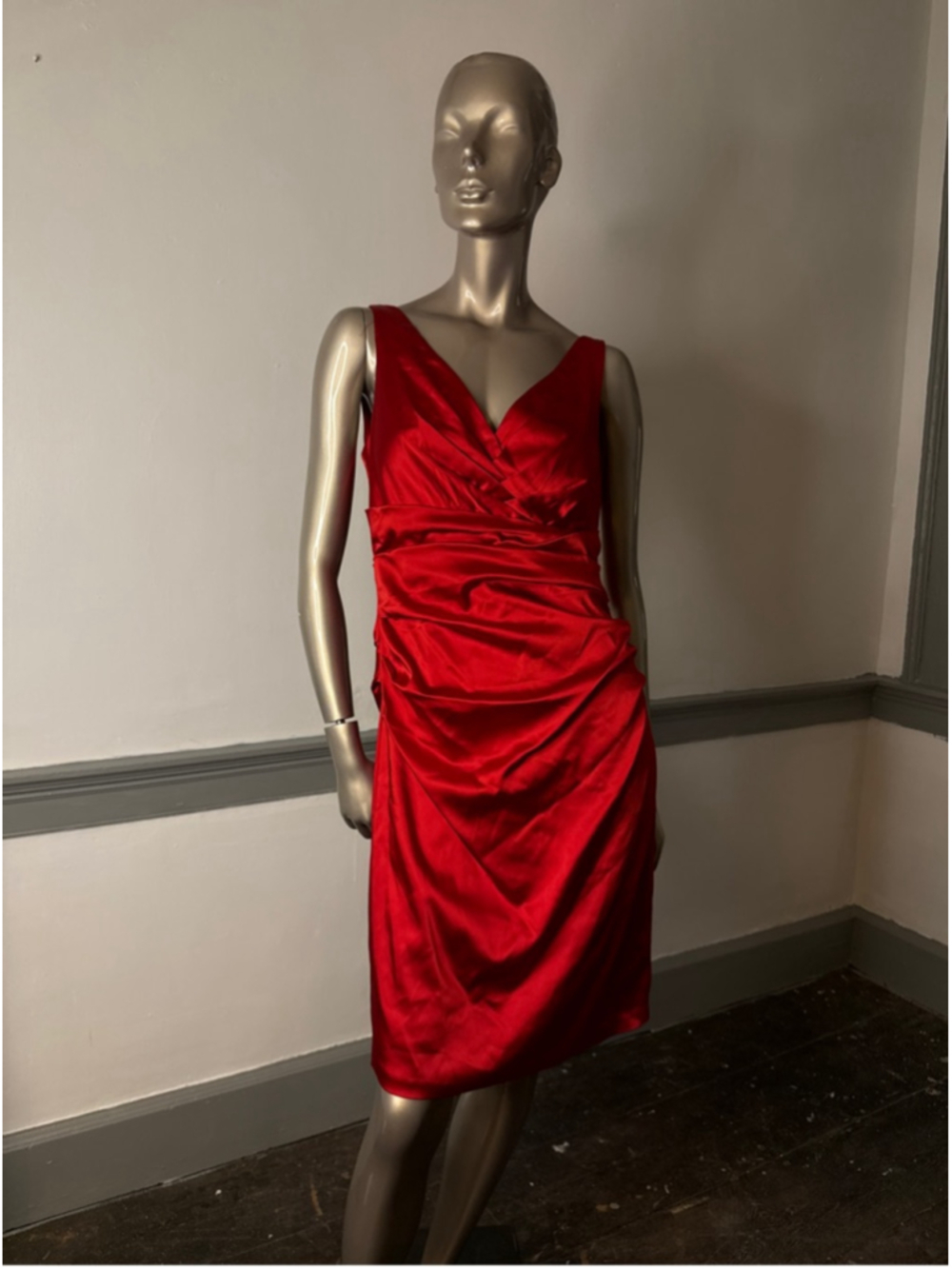Boston Proper Vibrant Red Dress Size 10